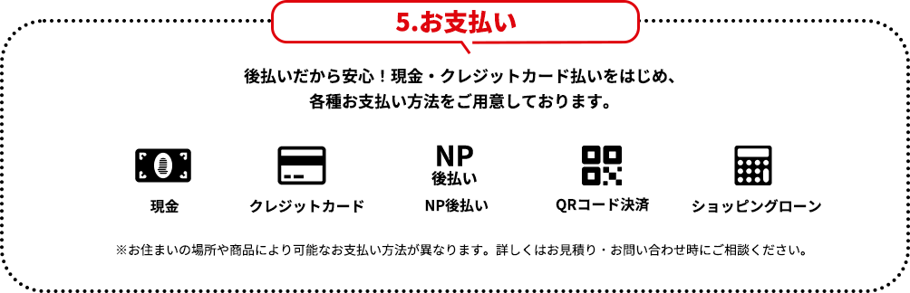 5.お支払い