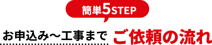 お申込みから工事まで　ご依頼の流れ