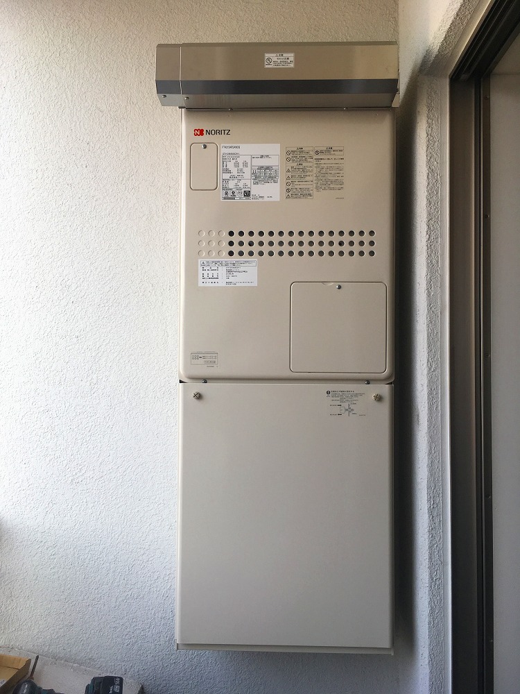 東京都中央区 K様 ノーリツ給湯器 GTH-2444AWX3H-1 BL24号 フルオート給湯暖房給湯器 交換工事 交換後