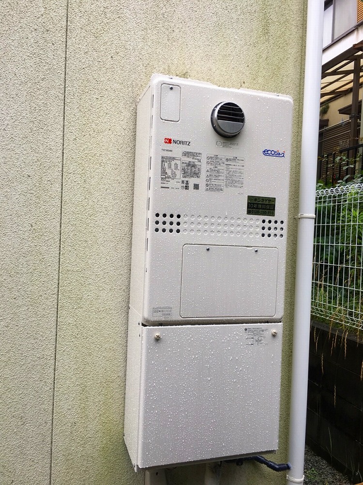 兵庫県西宮市 K様  ノーリツエコジョーズ給湯器 GTH-C2451AW6H-1 BL 24号スタンダード（フルオート）給湯暖房給湯器 交換工事 交換後