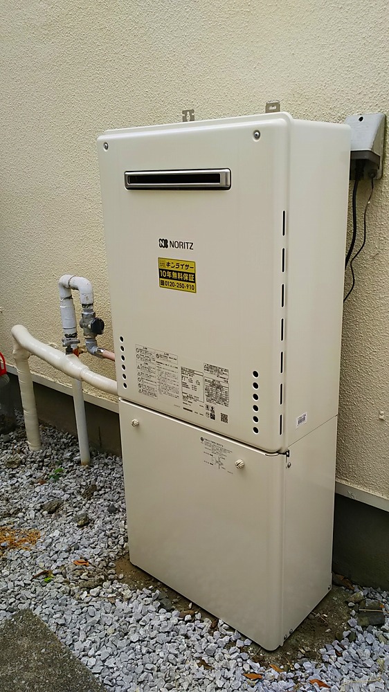 東京都大田区 D様 ノーリツ給湯器 GT-1660SAWX BL 16号オート追焚付給湯器 交換工事 交換後