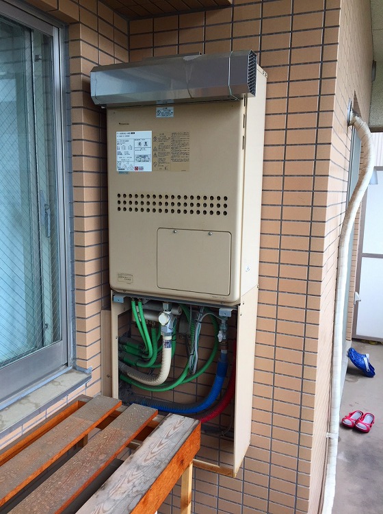 東京都港区 T様 ノーリツエコジョーズ GTH-C2450AW3H-1 BL 24号スタンダード（フルオート）給湯暖房給湯器 交換工事 交換前