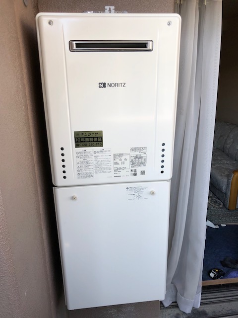 大阪府大阪市城東区 K様 ノーリツ給湯器 GT-2060SAWX BL 20号オート追焚付給湯器 交換工事 交換後