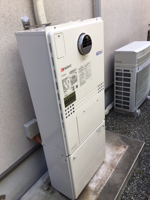 兵庫県神戸市西区 K様 ノーリツエコジョーズ GTH-C2450AW3H-1 BL 24号スタンダード（フルオート）給湯暖房給湯器 交換工事 交換後