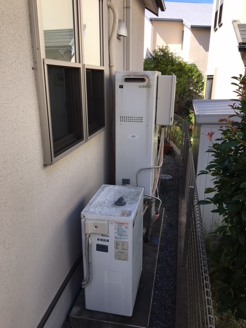 兵庫県神戸市西区 K様 ノーリツエコジョーズ GTH-C2450AW3H-1 BL 24号スタンダード（フルオート）給湯暖房給湯器 交換工事 交換前