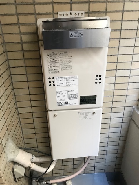 東京都港区 O様 ノーリツ給湯器 GQ-1639WS 16号オートストップ給湯専用給湯器 交換工事 交換後