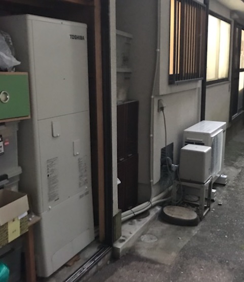 京都府京都市左京区 K様 東芝 370L角型 HWH-F375 給湯専用エコキュート 交換工事 交換後