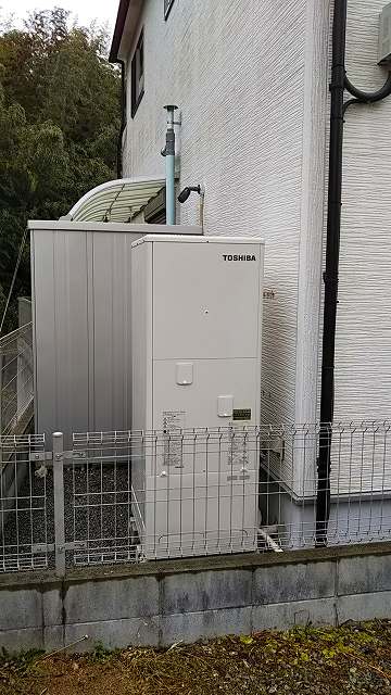 神戸市西区 Ｋ様 東芝  HWH-B375　370L角型フルオートエコキュート（ノーマル） 交換工事 交換後