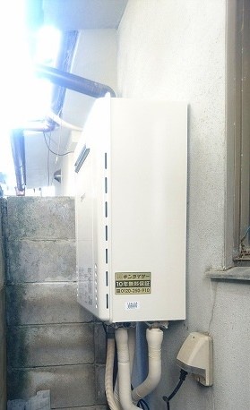 京都府京都市右京区 U様 ノーリツ給湯器 GT-1660AWX-1 BL 16号フルオート追焚付給湯器 交換工事 交換後