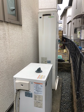 兵庫県加古川市 Ｏ様 ノーリツエコジョーズ GTH-C2450AW3H-1 BL 24号スタンダード（フルオート）給湯暖房給湯器 交換工事 交換前