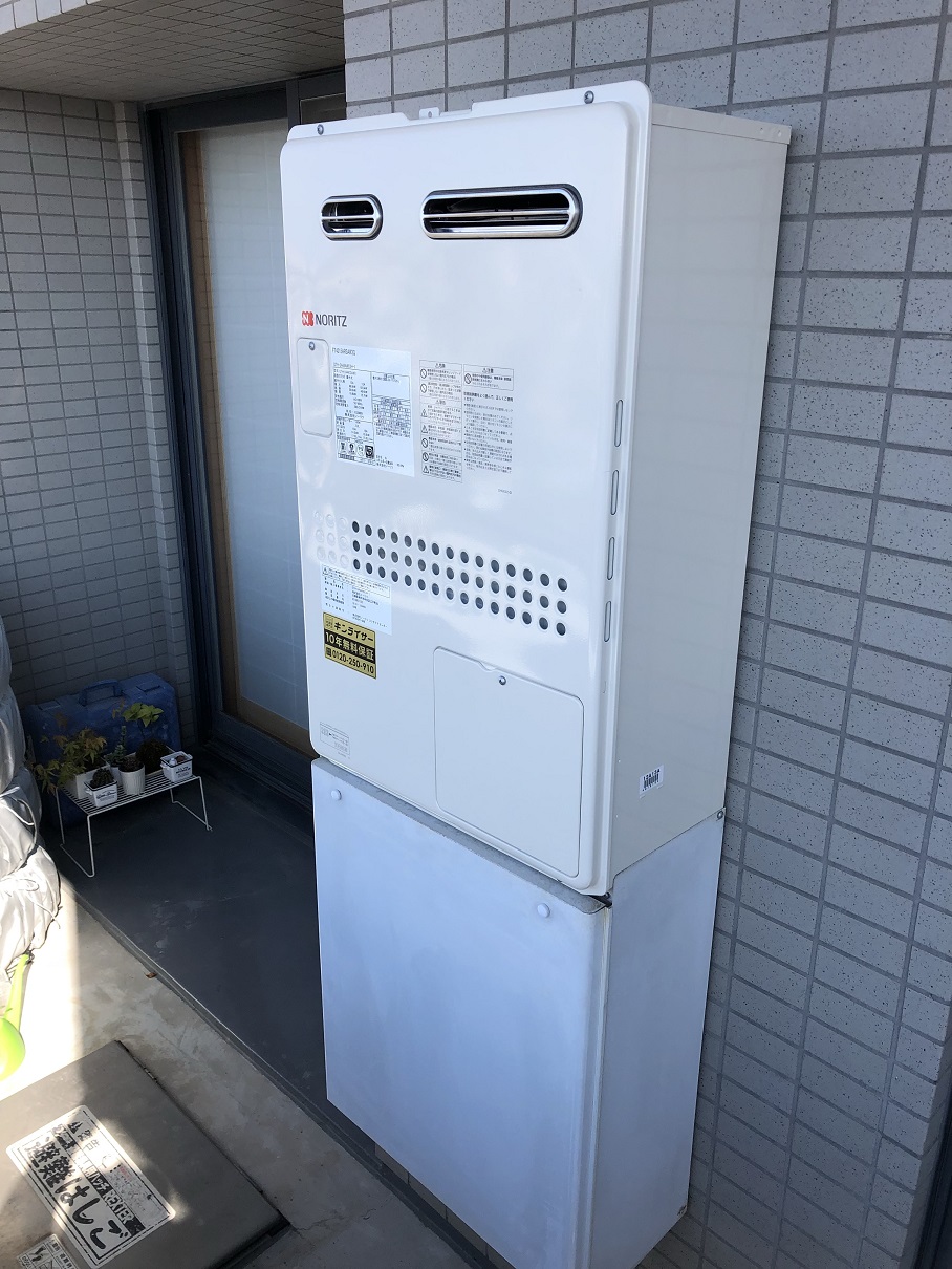 東京都板橋区 A様 ノーリツ 給湯器 GTH-2444AWX3H-1 BL 24号フルオート給湯暖房給湯器 交換工事 交換後
