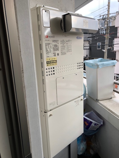 兵庫県神戸市灘区 Ｉ様 ノーリツエコジョーズ GTH-C2450AW3H-1 BL 24号スタンダード（フルオート）給湯暖房給湯器 交換工事 交換後