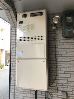 京都府京都市中京区 Y様 ノーリツ給湯器 GT-2460AWX-1 BL 24号フルオート追焚付給湯器 交換工事 交換前