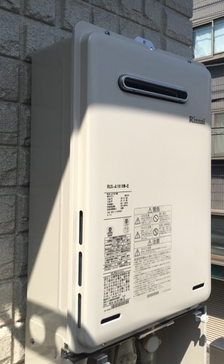 東京都足立区 Y様 リンナイ給湯器 RUX-A1616W-E 16号オートストップ給湯専用給湯器 交換工事 交換後