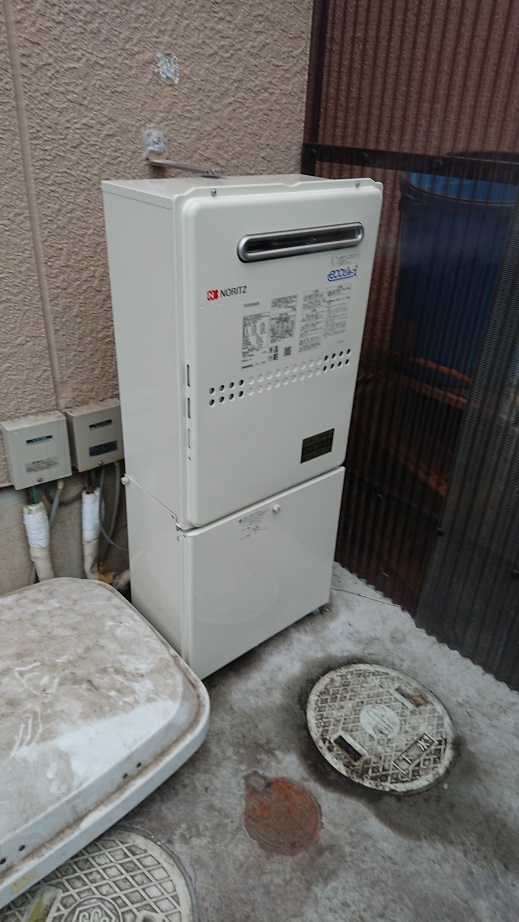 滋賀県大津市 Ｔ様 ノーリツエコジョーズ GTH-C2449AWD-2 BL 24号フルオート給湯暖房給湯器 交換工事 交換後