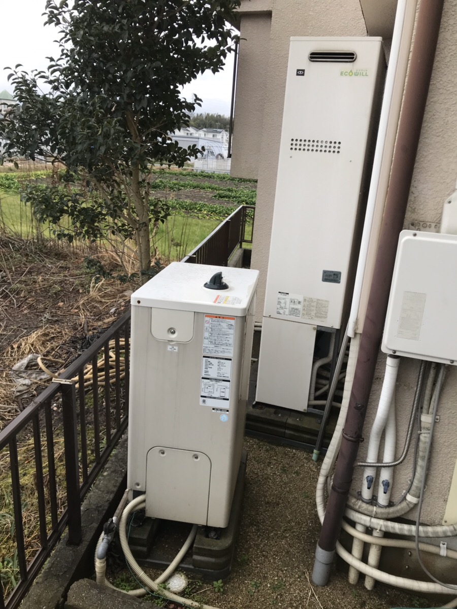 兵庫県神戸市西区 Ｎ様 ノーリツエコジョーズ GTH-C2450AW3H-1 BL 24号スタンダード（フルオート）給湯暖房給湯器 交換工事 交換前