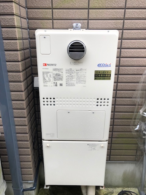 兵庫県神戸市西区 Ｏ様 ノーリツエコジョーズ GTH-C2450AW3H-1 BL 24号スタンダード（フルオート）給湯暖房給湯器 交換工事 交換後