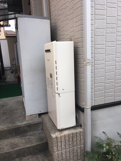 兵庫県神戸市西区 Ｋ様 ノーリツ給湯器 GT-2460SAWX-1 BL 24号オート追焚付給湯器 交換工事 交換後