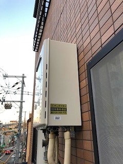 大阪府大阪市福島区 M様 ノーリツ給湯器 GT-2460SAWX-1 BL 24号オート追焚付給湯器 交換工事 交換後