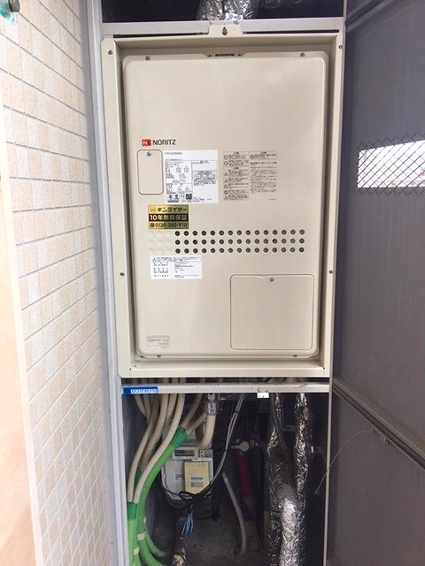 兵庫県宝塚市 M様 ノーリツ給湯器 GTH-2444AWX3H-H-1 BL 24号フルオート給湯暖房給湯器 交換工事 交換後