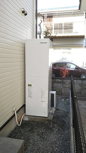 兵庫県高砂市 I様 東芝エコキュート HWH-RM95F-W 東芝 460L角型フルオート（ノーマル） 交換工事 交換後