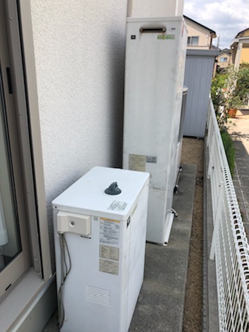 兵庫県神戸市西区 Ｋ様 ノーリツエコジョーズ GTH-C2451AW6H-1 BL 24号スタンダード（フルオート）給湯暖房給湯器 交換工事 交換前