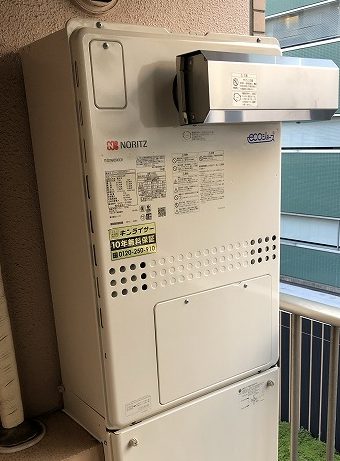 東京都大田区 A様 ノーリツ給湯器 GT-2060SAWX-T-1 BL 20号オート追焚付給湯器 交換工事 交換後