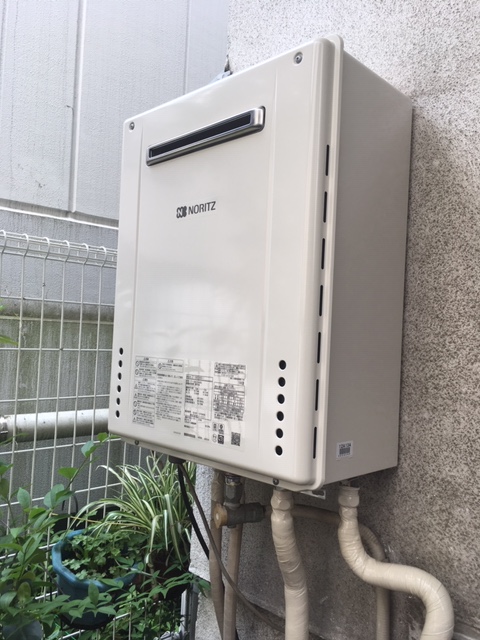 東京都文京区 Ｓ様 ノーリツ給湯器 GT-1660SAWX-1 BL 16号オート追焚付給湯器 交換工事 交換後