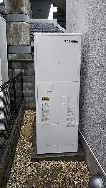 兵庫県神戸市西区 S様 東芝エコキュート HWH-B375 370L角型フルオート 交換工事 交換後