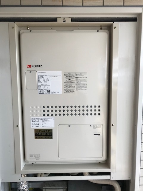 奈良県奈良市 M様 ノーリツ給湯器 GQH-2443AWX3H-TB-DX BL 24号高温水供給式暖房給湯器 交換工事 交換後