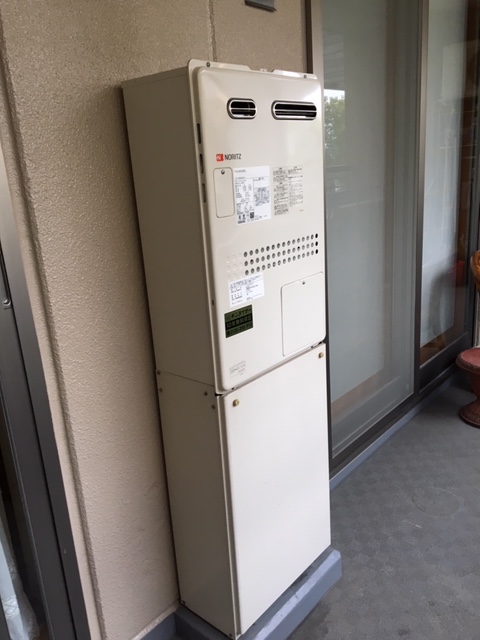 兵庫県神戸市中央区 ノーリツ給湯器 GTH-2444AWX3H-1 BL 24号フルオート給湯暖房給湯器 交換工事 交換後