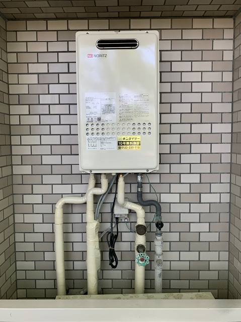 兵庫県芦屋市 Ｏ様 ノーリツ給湯器 GQ-1627AWX-DX BL 16号高温水供給式給湯器 交換工事 交換後