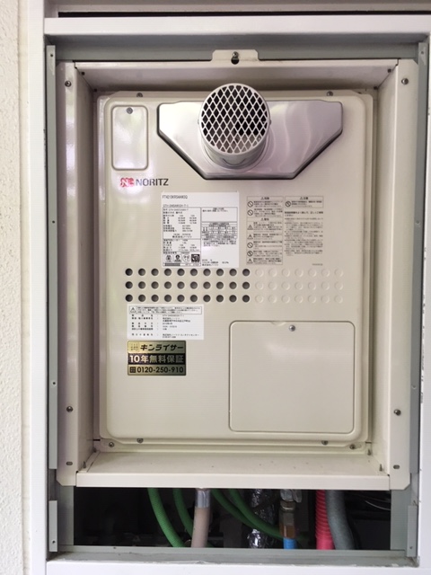 東京都江東区 Ｍ様 ノーリツ給湯器 GTH-2445AWX3H-T-1 BL 24号フルオート給湯暖房給湯器 交換工事 交換後