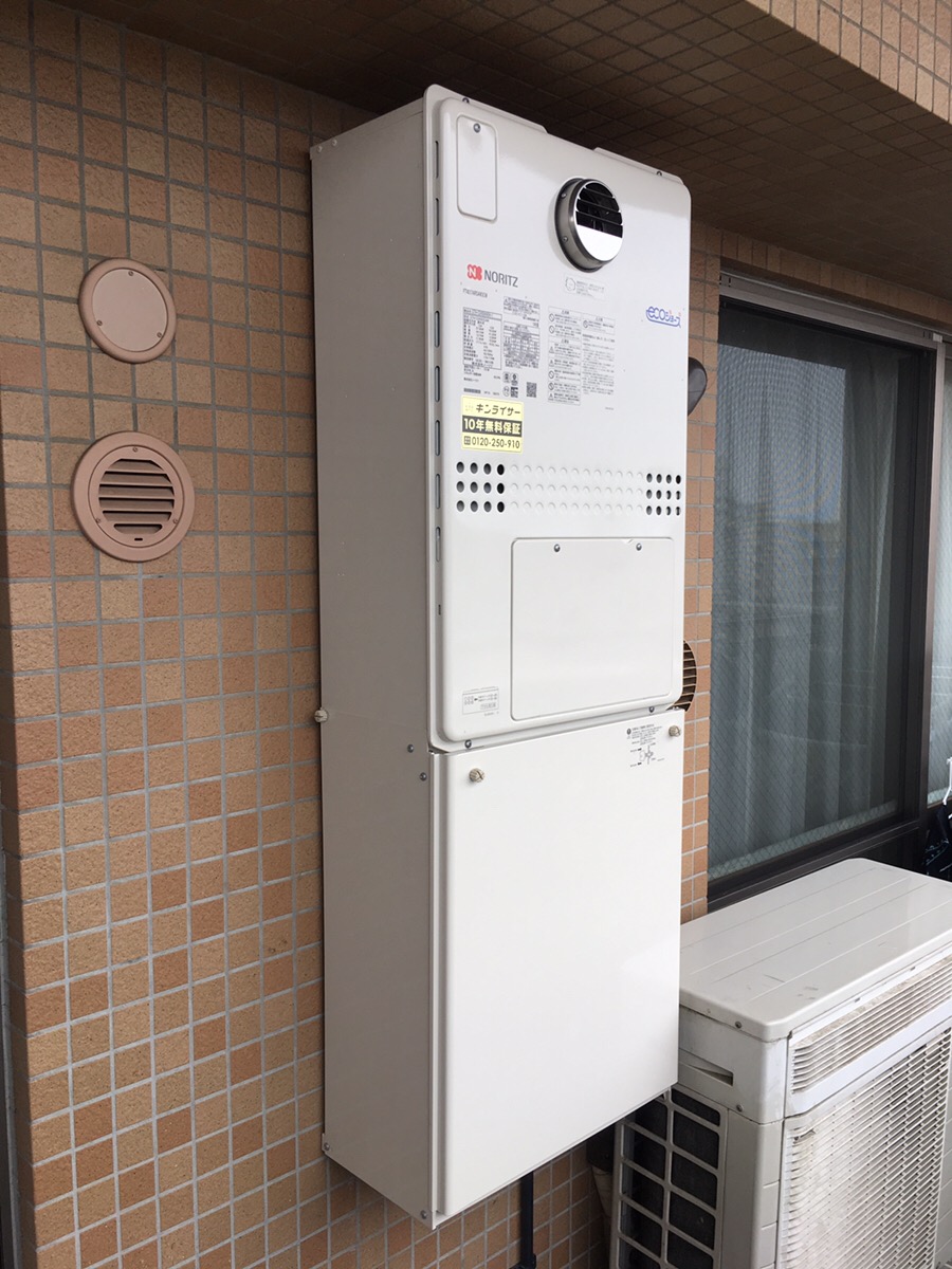 埼玉県さいたま市中央区 Ｔ様 ノーリツエコジョーズGTH-C2450AW3H-1 BL 24号スタンダード（フルオート）給湯暖房給湯器 交換工事 交換後