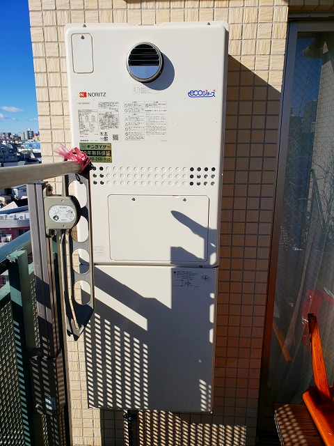 東京都豊島区 Ｋ様 ノーリツエコジョーズ GTH-C2450AW3H-1 BL 24号スタンダード（フルオート）給湯暖房給湯器 交換工事 交換後