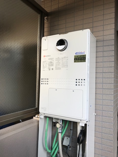 東京都日野市 Ｏ様 ノーリツエコジョーズ GTH-C2450AW3H-1 BL 24号スタンダード（フルオート）給湯暖房給湯器 交換工事 交換後