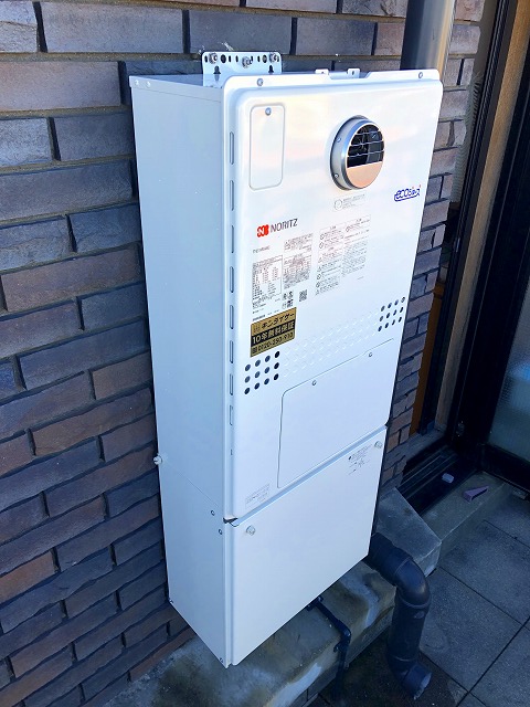 東京都武蔵野市 Ｋ様 ノーリツエコジョーズ GTH-C2451AW6H-1 BL 24号スタンダード（フルオート）給湯暖房給湯器 交換工事 交換後