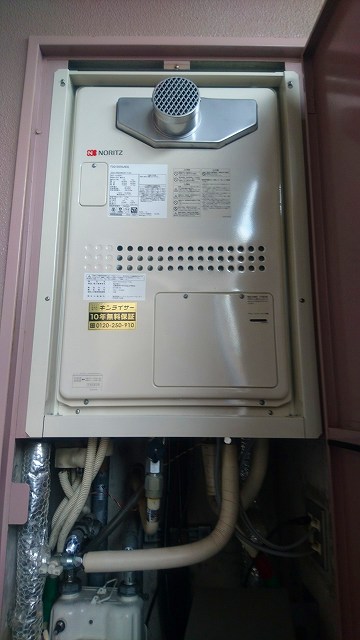 兵庫県西宮市 Ｏ様 ノーリツエコジョーズ GQH-2443AWX3H-T-DX BL 24号高温水供給式暖房給湯器 交換工事 交換後