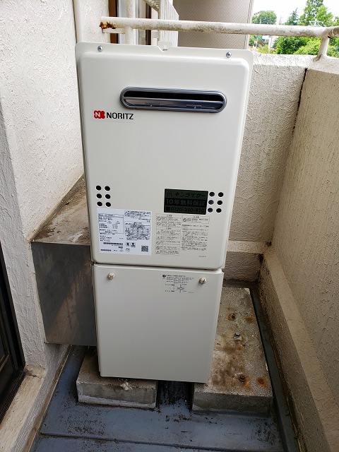神奈川県大和市 Ｈ様 都市ガス ノーリツ給湯器 GQ-2039WS-1 20号オートストップ給湯専用給湯器 交換工事 交換後