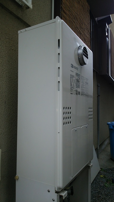 大阪府羽曳野市 Ｈ様 都市ガス ノーリツエコジョーズ GTH-C2460AW3H BL 24号スタンダード（フルオート）給湯暖房給湯器 交換工事 交換後