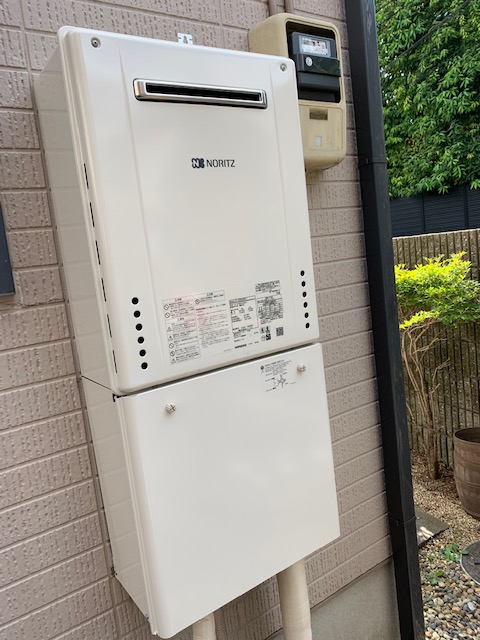 千葉県船橋市 Ｓ様 ノーリツ給湯器 GT-2460SAWX-1 BL 24号オート追焚付給湯器 交換工事 交換後