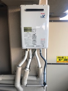 大阪市東住吉区 Ｉ様 リンナイ給湯器 RUJ-V1611W(A) 16号高温水供給式給湯器 交換工事 交換後