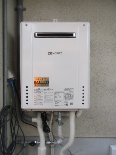 大阪府茨木市 Ｍ様 ノーリツ給湯器 GT-1660SAWX-1 BL 16号オート追焚付給湯器 交換工事 交換後