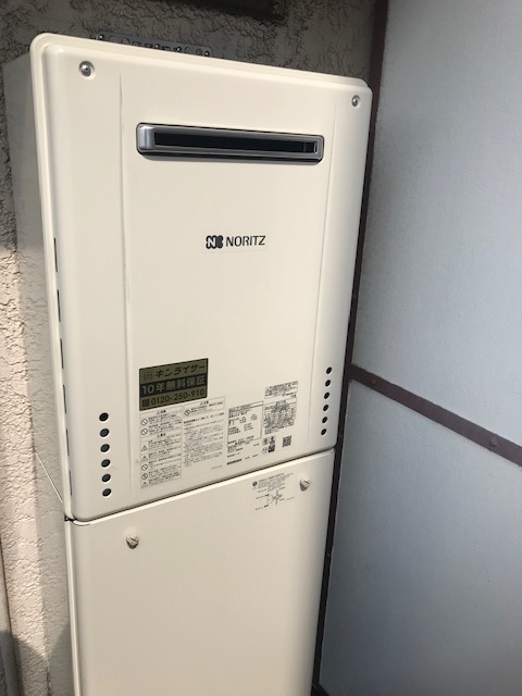 東京都文京区 Ｉ様 ノーリツ給湯器 GT-2460SAWX-1 BL 24号オート追焚付給湯器 交換工事 交換後