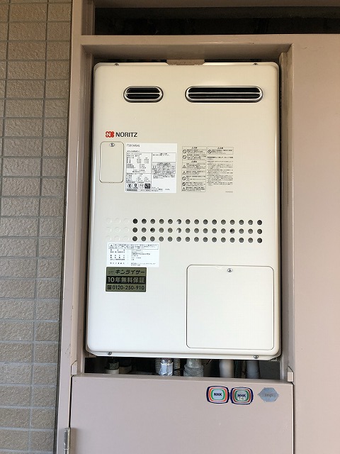 神奈川県川崎市多摩区 F様 都市ガス ノーリツ給湯器 GTH-1644AWX-1 BL 16号フルオート給湯暖房給湯器 交換工事 交換後