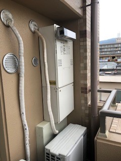 兵庫県神戸市東灘区 Ｎ様 都市ガス ノーリツエコジョーズ GTH-C2460AW3H BL 24号スタンダード（フルオート）給湯暖房給湯器 交換工事 交換後