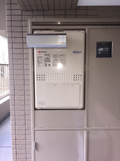 東京都日野市 I様 都市ガス ノーリツエコジョーズ GTH-C2450AW3H-L-1 BL 24号スタンダード（フルオート）給湯暖房給湯器 交換工事 交換後