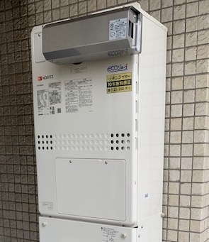 東京都多摩市 Ｔ様 都市ガス ノーリツエコジョーズ GTH-C2450AW3H-1 BL 24号スタンダード（フルオート）給湯暖房給湯器 交換工事 交換後