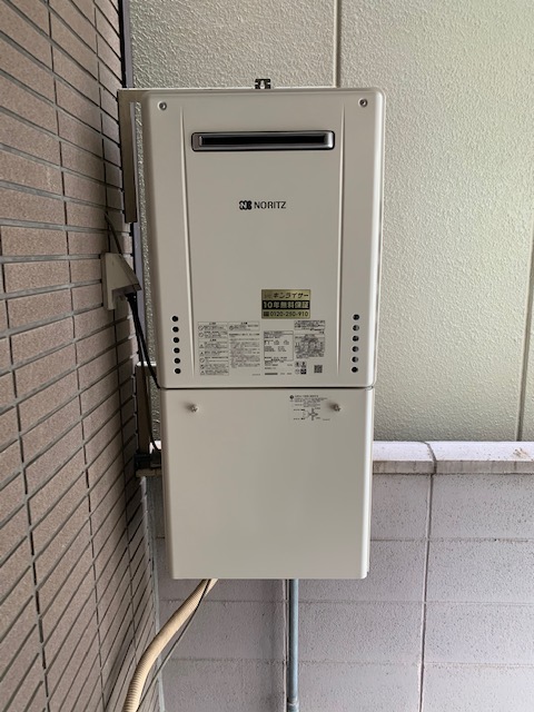 大阪府堺市北区 Ｅ様 都市ガス ノーリツ給湯器 GT-2460SAWX-1 BL 24号オート追焚付給湯器 交換工事 交換後