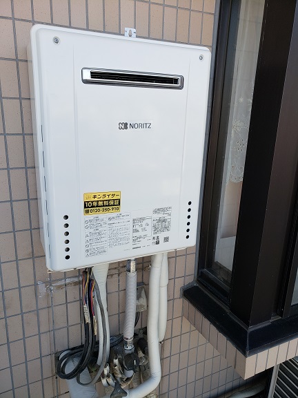 神奈川県横浜市都筑区 Ｓ様 都市ガス ノーリツ給湯器 GT-2460SAWX-1 BL 24号オート追焚付給湯器 交換工事 交換後